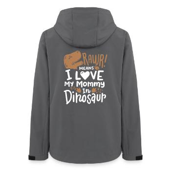 Dinosaurier Muttertag - Frauen Recycelte Softshelljacke von Stanley/Stella - Anthrazit - Hinten - AI Model Female 172 light (172cm)
