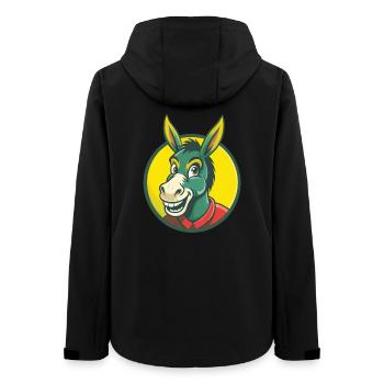 Donkey Cute Kawaii Cartoon Clipart Pet Animal - Women’s Recycled Softshell Jacket by Stanley/Stella - black - Back - AI Model Female 172 light (172cm)