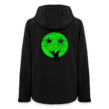 SMILEY VACATION - Women’s Recycled Softshell Jacket by Stanley/Stella - black - Back - AI Model Female 172 light (172cm)