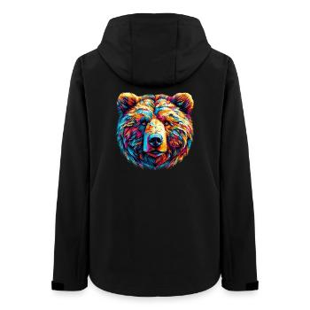 Bear - Women’s Recycled Softshell Jacket by Stanley/Stella - black - Back - AI Model Female 172 light (172cm)