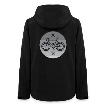 Fahrrad Rennrad Linien Emblem Logo Gravel Fixie - Frauen Recycelte Softshelljacke von Stanley/Stella - Schwarz - Hinten - AI Model Female 172 light (172cm)