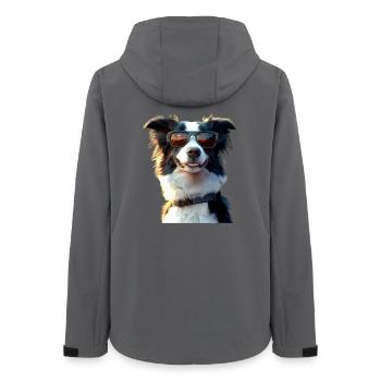 Border Collie Dog Lover Puppy Cute Collies - Women’s Recycled Softshell Jacket by Stanley/Stella - anthracite - Back - AI Model Female 172 light (172cm)