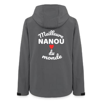 Cœur et Messagerie de Solidarité - Veste softshell femme recyclée Stanley/Stella - charbon - Dos - AI Model Female 172 light (172cm)