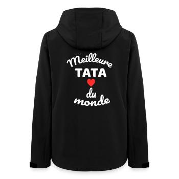 Tata Celebration of the World im trendigen Stil - Frauen Recycelte Softshelljacke von Stanley/Stella - Schwarz - Hinten - AI Model Female 172 light (172cm)