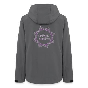 einatmen ausatmen Yoga Meditation Entspannung - Frauen Recycelte Softshelljacke von Stanley/Stella - Anthrazit - Hinten - AI Model Female 172 light (172cm)