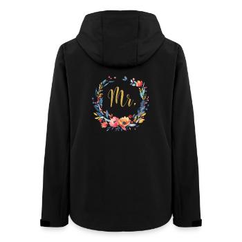 Mr.! Personalisierbar - Frauen Recycelte Softshelljacke von Stanley/Stella - Schwarz - Hinten - AI Model Female 172 light (172cm)