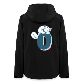Lettre O Cat - Veste softshell femme recyclée Stanley/Stella - noir - Dos - AI Model Female 172 light (172cm)
