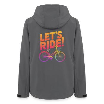 Lebendiges Fahrraddesign - Frauen Recycelte Softshelljacke von Stanley/Stella - Anthrazit - Hinten - AI Model Female 172 light (172cm)