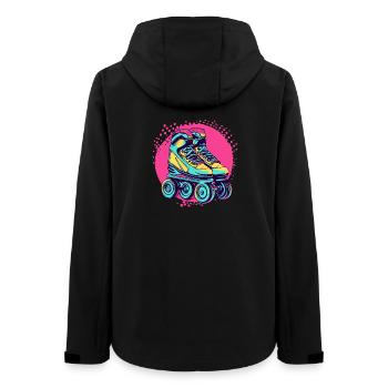 Neon Rollschuhe 90s 80s Retro Vintage - Frauen Recycelte Softshelljacke von Stanley/Stella - Schwarz - Hinten - AI Model Female 172 light (172cm)