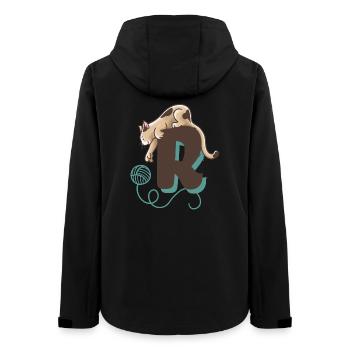 Cat Lettre R - Veste softshell femme recyclée Stanley/Stella - noir - Dos - AI Model Female 172 light (172cm)