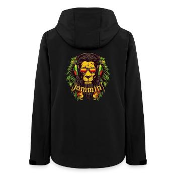 Jammin' - Women’s Recycled Softshell Jacket by Stanley/Stella - black - Back - AI Model Female 172 light (172cm)