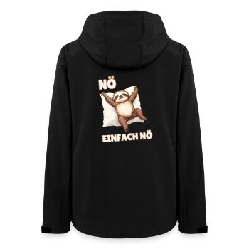 Faultier Nö Einfach Nö Lustiger Faulenzer Spruch - Frauen Recycelte Softshelljacke von Stanley/Stella - Schwarz - Hinten - AI Model Female 172 light (172cm)