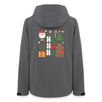 Festliches Weihnachts-Icon-Set für Bekleidung - Frauen Recycelte Softshelljacke von Stanley/Stella - Anthrazit - Hinten - AI Model Female 172 light (172cm)