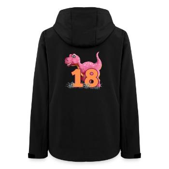 Nr.18 Dino - Frauen Recycelte Softshelljacke von Stanley/Stella - Schwarz - Hinten - AI Model Female 172 light (172cm)