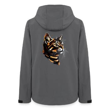 Bengal Katze Leopard Cat Leopardette Bengal Katzen - Frauen Recycelte Softshelljacke von Stanley/Stella - Anthrazit - Hinten - AI Model Female 172 light (172cm)
