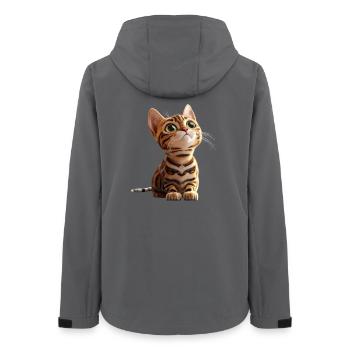 Bengal Katze Leopard Cat Leopardette Bengal Katzen - Frauen Recycelte Softshelljacke von Stanley/Stella - Anthrazit - Hinten - AI Model Female 172 light (172cm)