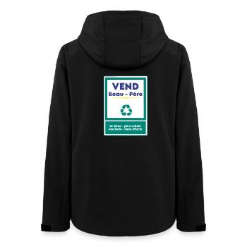 Sells father-in-law - Women’s Recycled Softshell Jacket by Stanley/Stella - black - Back - AI Model Female 172 light (172cm)