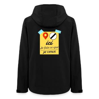 Here I do what I want - Women’s Recycled Softshell Jacket by Stanley/Stella - black - Back - AI Model Female 172 light (172cm)