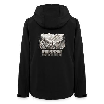 Abenteuer auf jeden Pfad - Frauen Recycelte Softshelljacke von Stanley/Stella - Schwarz - Hinten - AI Model Female 172 light (172cm)