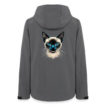 Siamkatze Siam Katze Siamese Cat Siamesen Katzen - Frauen Recycelte Softshelljacke von Stanley/Stella - Anthrazit - Hinten - AI Model Female 172 light (172cm)
