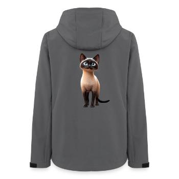 Siamkatze Siam Katze Siamese Cat Siamesen Katzen - Frauen Recycelte Softshelljacke von Stanley/Stella - Anthrazit - Hinten - AI Model Female 172 light (172cm)