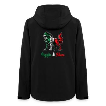 Der stolz von Mailand Italien Flagge - Frauen Recycelte Softshelljacke von Stanley/Stella - Schwarz - Hinten - AI Model Female 172 light (172cm)