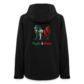 Der stolz von Brescia Italien Flagge - Frauen Recycelte Softshelljacke von Stanley/Stella - Schwarz - Hinten - AI Model Female 172 light (172cm)