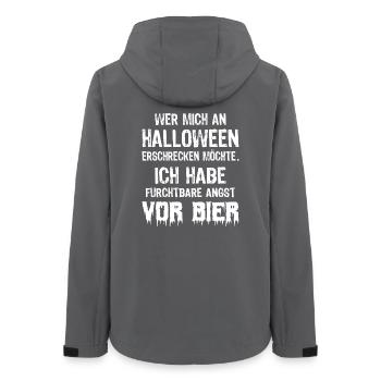 Halloween & Bier - Frauen Recycelte Softshelljacke von Stanley/Stella - Anthrazit - Hinten - AI Model Female 172 light (172cm)