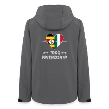 Uganda and Italy 100% friendship - Women’s Recycled Softshell Jacket by Stanley/Stella - anthracite - Back - AI Model Female 172 light (172cm)