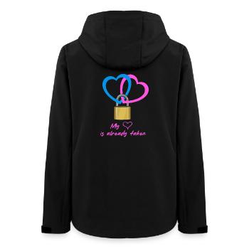 Mein Herz ist schon vergeben - Frauen Recycelte Softshelljacke von Stanley/Stella - Schwarz - Hinten - AI Model Female 172 light (172cm)