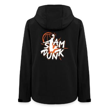 Dynamischer Basketball Spruch Design - Frauen Recycelte Softshelljacke von Stanley/Stella - Schwarz - Hinten - AI Model Female 172 light (172cm)