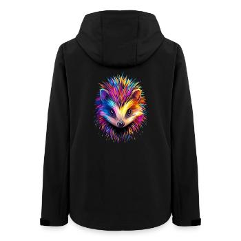 Igel Weißbauchigel Stacheligel Liebe Süßer Igel - Frauen Recycelte Softshelljacke von Stanley/Stella - Schwarz - Hinten - AI Model Female 172 light (172cm)