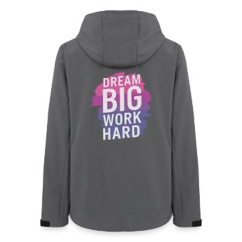 Inspirierendes Design von motivierenden Zitaten - Frauen Recycelte Softshelljacke von Stanley/Stella - Anthrazit - Hinten - AI Model Female 172 light (172cm)