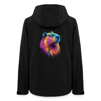 Capybara Be Capy Capybara Funny Capybara - Women’s Recycled Softshell Jacket by Stanley/Stella - black - Back - AI Model Female 172 light (172cm)
