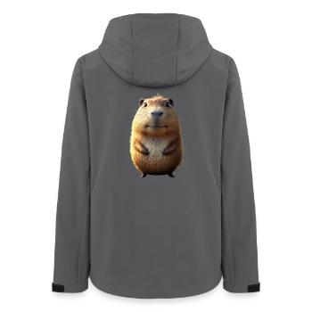 Capybara Be Capy Capybara Funny Capybara - Women’s Recycled Softshell Jacket by Stanley/Stella - anthracite - Back - AI Model Female 172 light (172cm)
