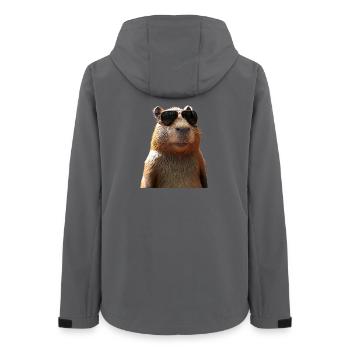 Capybara Be Capy Capybara Funny Capybara - Women’s Recycled Softshell Jacket by Stanley/Stella - anthracite - Back - AI Model Female 172 light (172cm)