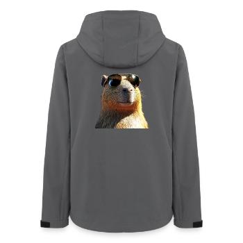 Capybara Be Capy Capybara Funny Capybara - Women’s Recycled Softshell Jacket by Stanley/Stella - anthracite - Back - AI Model Female 172 light (172cm)
