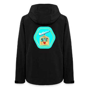 SKIING COUPLES - CHICKENS COMIC - Women’s Recycled Softshell Jacket by Stanley/Stella - black - Back - AI Model Female 172 light (172cm)