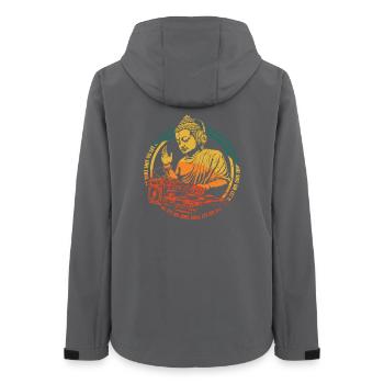 Bouddha DJ - Veste softshell femme recyclée Stanley/Stella - charbon - Dos - AI Model Female 172 light (172cm)