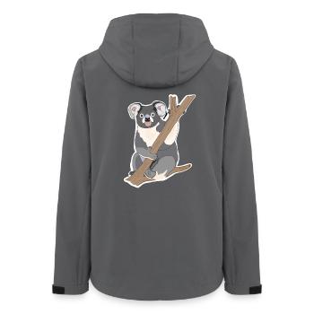 Koala Koala Bear - Women’s Recycled Softshell Jacket by Stanley/Stella - anthracite - Back - AI Model Female 172 light (172cm)