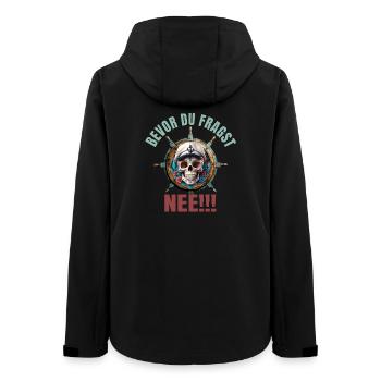 Bevor du fragst - Nee - Frauen Recycelte Softshelljacke von Stanley/Stella - Schwarz - Hinten - AI Model Female 172 light (172cm)
