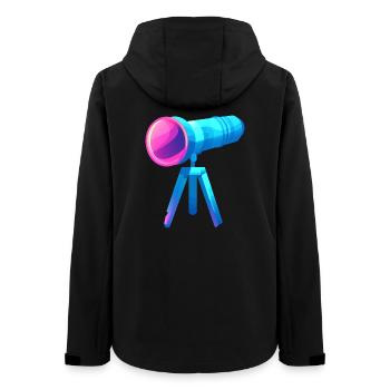 Conception de télescope plat et coloré - Veste softshell femme recyclée Stanley/Stella - noir - Dos - AI Model Female 172 light (172cm)