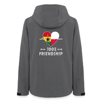 Ghana und Polen 100% Freundschaft - Frauen Recycelte Softshelljacke von Stanley/Stella - Anthrazit - Hinten - AI Model Female 172 light (172cm)