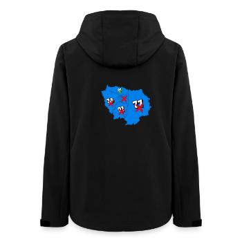 Région île de france - Veste softshell femme recyclée Stanley/Stella - noir - Dos - AI Model Female 172 light (172cm)