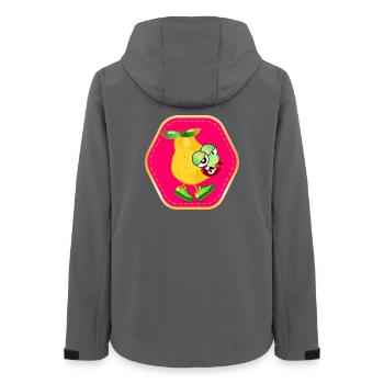 HOBBY JOGGEN LAUFEN BIRNE - Frauen Recycelte Softshelljacke von Stanley/Stella - Anthrazit - Hinten - AI Model Female 172 light (172cm)