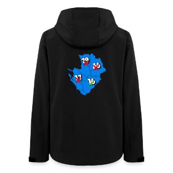 Région Poitou-Charentes - Veste softshell femme recyclée Stanley/Stella - noir - Dos - AI Model Female 172 light (172cm)