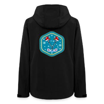 WEIHNACHTSFEIER GOLFPLÄTZE GOLFSPIELEN - Frauen Recycelte Softshelljacke von Stanley/Stella - Schwarz - Hinten - AI Model Female 172 light (172cm)