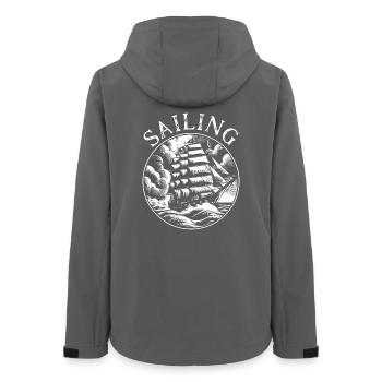 Voile de Voies Maritimes en Buste - Veste softshell femme recyclée Stanley/Stella - charbon - Dos - AI Model Female 172 light (172cm)