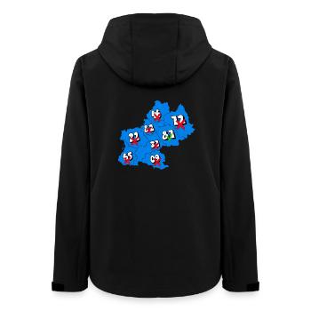 Région Midi-Pyrénées - Veste softshell femme recyclée Stanley/Stella - noir - Dos - AI Model Female 172 light (172cm)