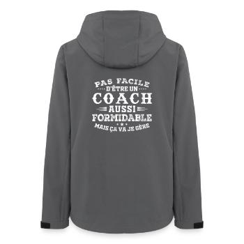 Tolles Geschenk für Amazing Coach - Frauen Recycelte Softshelljacke von Stanley/Stella - Anthrazit - Hinten - AI Model Female 172 light (172cm)